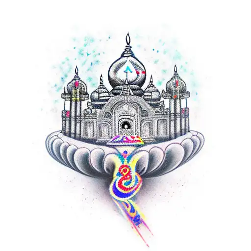 Write मृत्युॐजय with mahakal idol tattoo design idea