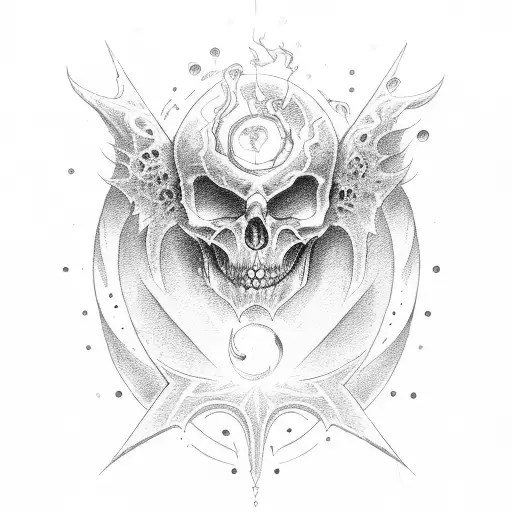 good vs evil tattoo design idea