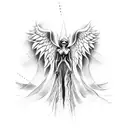 angel and demon tattoo design idea