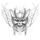 angel and demon tattoo design idea