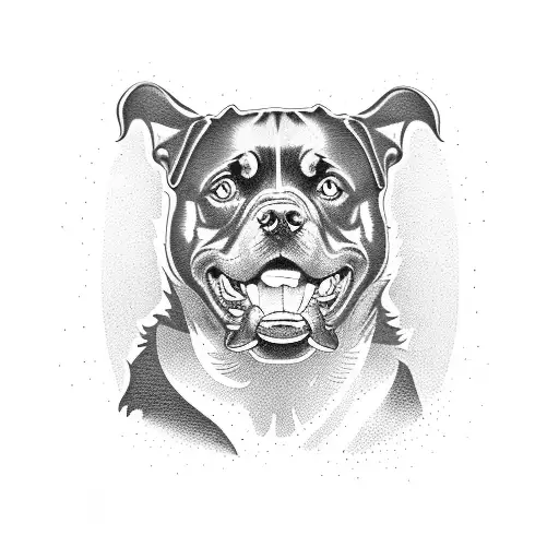Rottweiler at gates of hell tattoo design idea