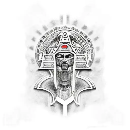 aztec armor tattoo design idea