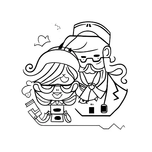 daddy daughter  tattoo design idea