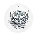 clouds, scorpio constellation, moon phases, wolf skull tattoo design idea