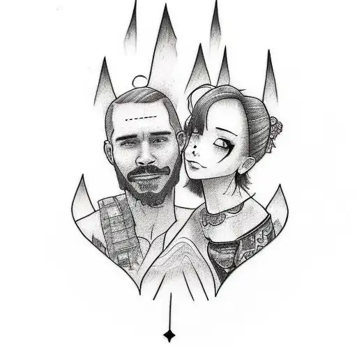 matching daddy daughter tattoos with the words "i loved her first" and "i tattoo design idea