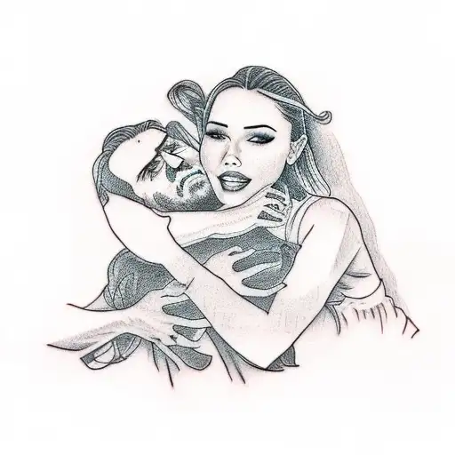 matching daddy daughter tattoos with the words "i loved her first" and "he held me first tattoo design idea