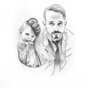 matching daddy daughter tattoos with the words "i loved her first" and "he held me first tattoo design idea