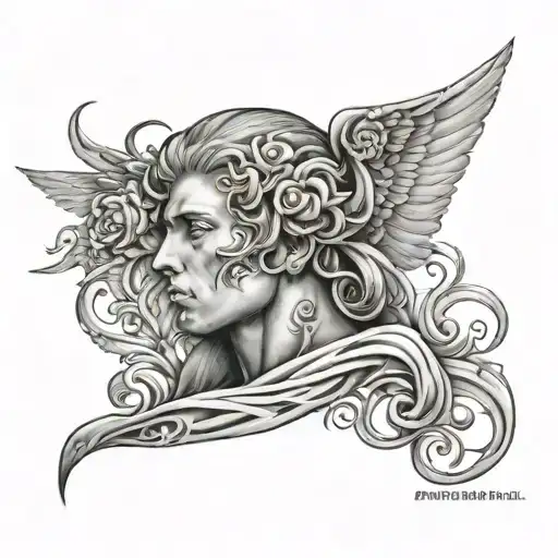 David Miguel angel en brazo  tattoo design idea
