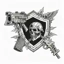 call of duty search and destroy tattoo design idea