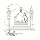 The Shrine of Hazrat Ali with dervish  tattoo design idea