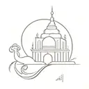 The Shrine of Hazrat Ali with dervish  tattoo design idea