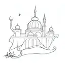 The Shrine of Hazrat Ali with dervish  tattoo design idea