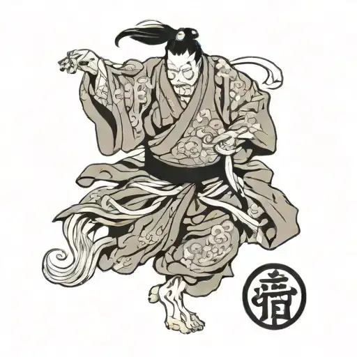 aikido word in japanese tattoo design idea