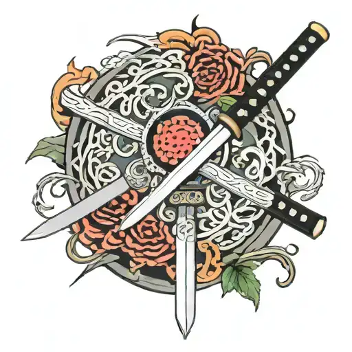 aikido sword made tattoo design idea