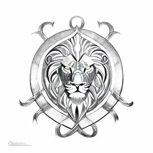 celtic lion tattoo design idea