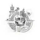 tattoo that symbolizes the end of a 5 month trip to South America tattoo design idea