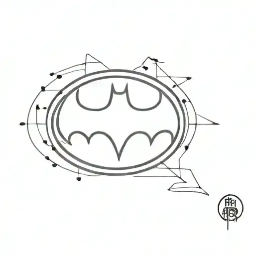 batman symbol tattoo design idea