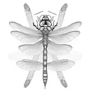 Dragonfly tattoo design idea