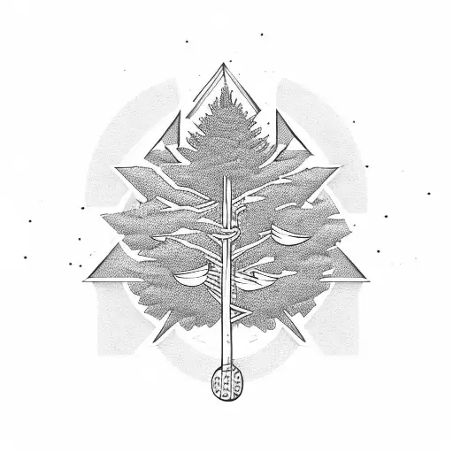 money trees tattoo design idea