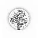 money trees tattoo design idea