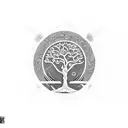 money tree tattoo design idea