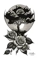 roses Joshua tree tinkerbell sunshine  tattoo design idea