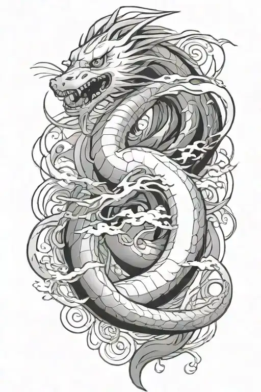 spirited away haku tattoo design idea