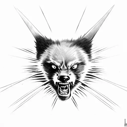 Wolverine football teeth tattoo design idea