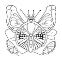 ladybug + butterfly  tattoo design idea