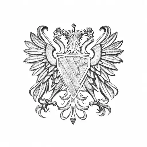 Poland flag tattoo design idea