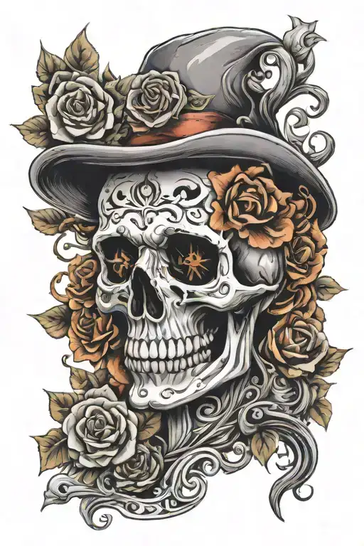 Holy death tattoo design idea