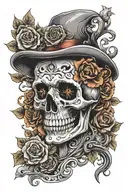 Holy death tattoo design idea