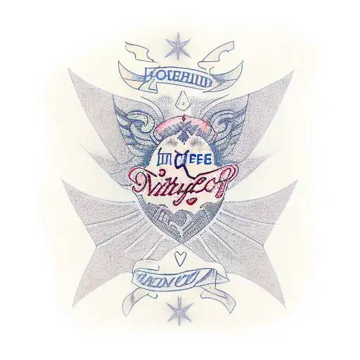 in cursive the names of my wife Nina and my children Nick and mika with their birth names tattoo design idea