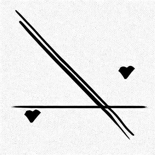 sound bars starting big but then being cut with scissors so they go small tattoo design idea