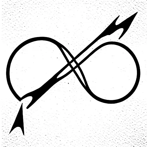 sound waves starting big but then being cut with scissors so they go small tattoo design idea