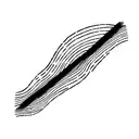 sound waves starting big but then being cut with scissors so they go small tattoo design idea