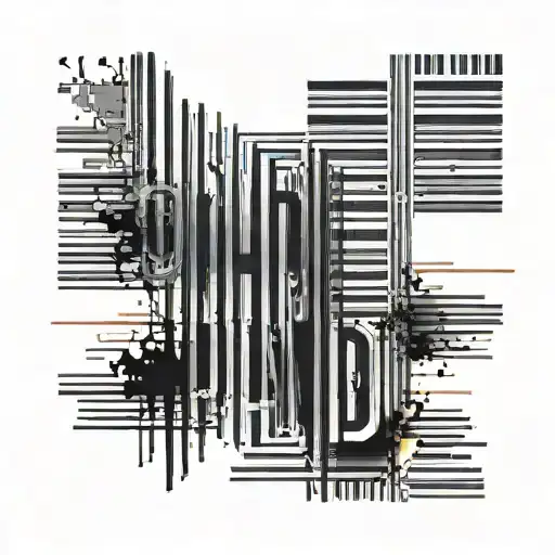 Dad in barcode design tattoo design idea