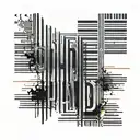 Dad in barcode design tattoo design idea