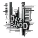 Dad in barcode design tattoo design idea