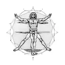 Vitruvian Man + Bridge tattoo design idea