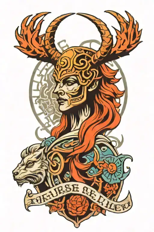 Norse tattoo of Hel   tattoo design idea