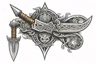 Norse dagger tattoo design idea