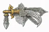 Norse dagger tattoo design idea