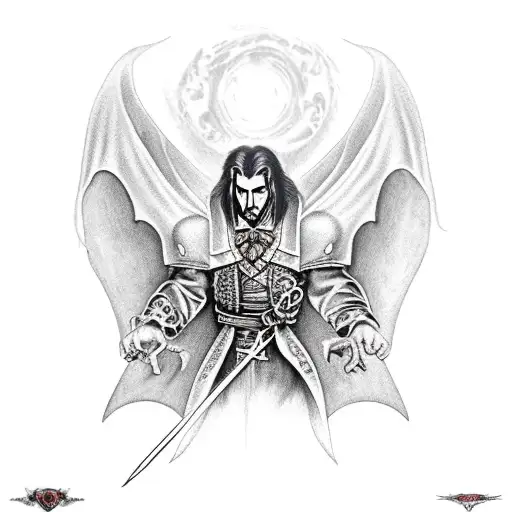 dracula Castlevania tattoo design idea