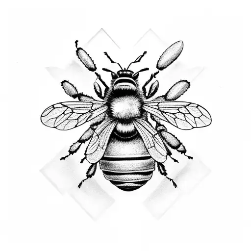bees and honeycomb  tattoo design idea