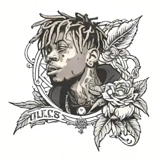juice wrld  tattoo design idea