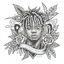 juice wrld  tattoo design idea