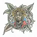 juice wrld  tattoo design idea