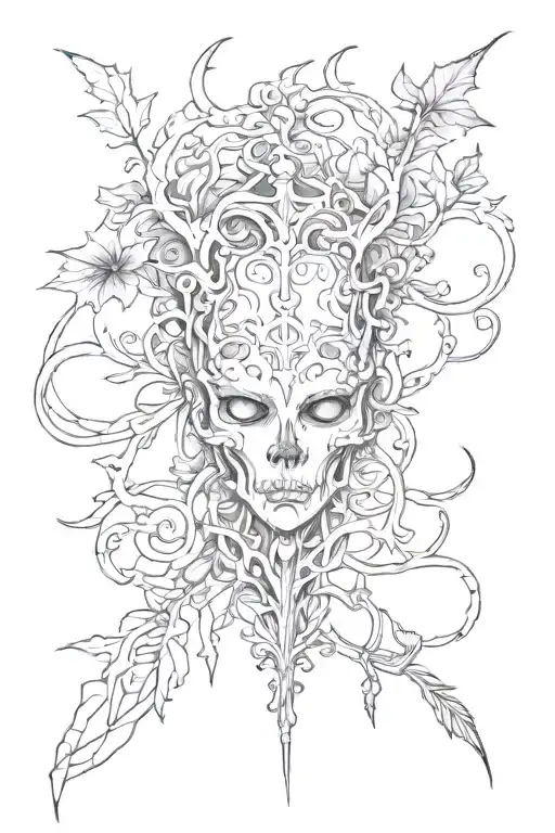 Halloween dainty spine tattoo tattoo design idea