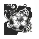 Combine a Celtic knot with a soccer ball to represent your love for Irish history and soccer tattoo design idea